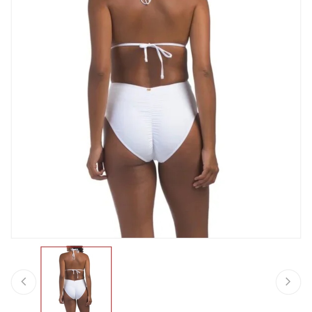 PQ SWIM Mila One-piece Swimsuit. Bathing Suit. White. Size L. - Picture 4 of 7